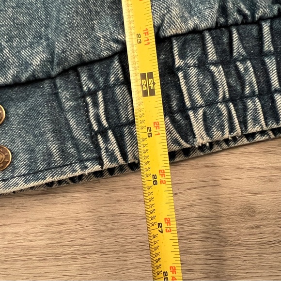 TURNING POINT 76 RACING GASOLINE VINTAGE Denim Jacket CREAM Sleeves SIZE LARGE - Picture 13 of 13